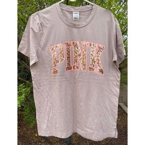 New Victoria's Secret PINK Sequin Logo T-Shirt Top S